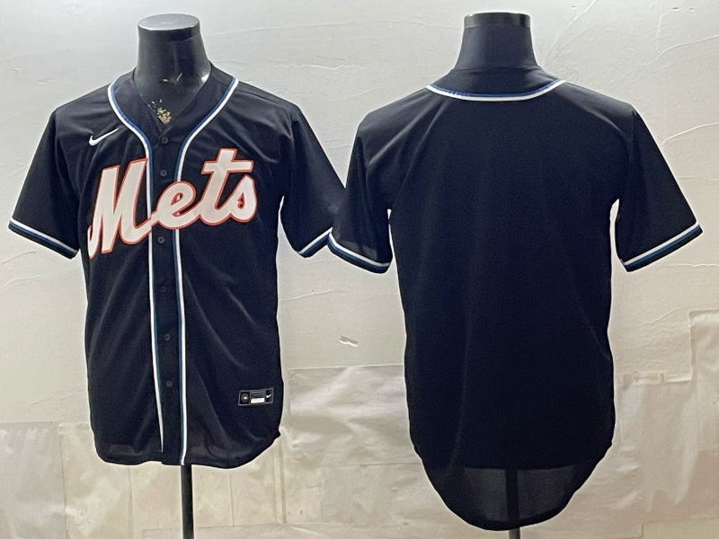 Men new york mets blank black Nike MLB Jersey 052007